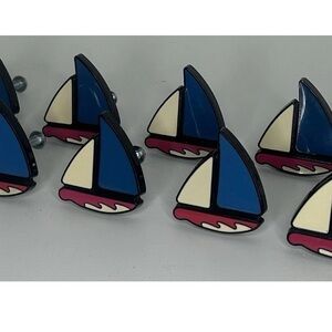 Betsy Fields Sailboat Kids Drawer Knobs - Lot of 8 Drawer Pulls
